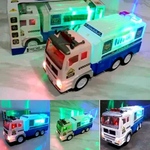 Mainan Anak Truck Polisi Bump And Go Musik Dan Lampu Set Hadiah Mobil