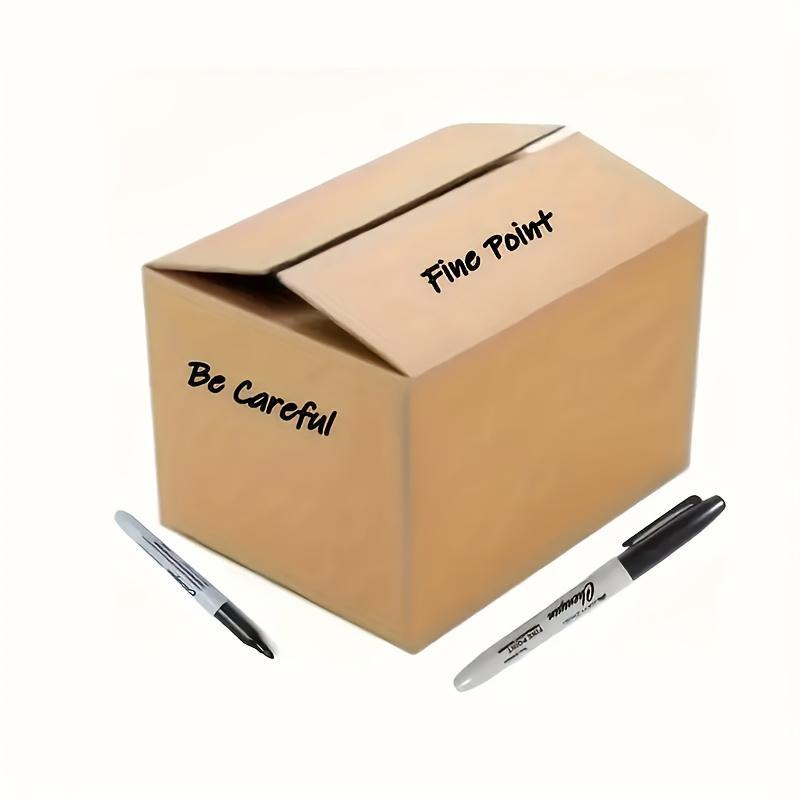 1mm Black Fine Point Permanent Marker Pen, 5 Counts Quick Dry Waterproof Marker Pen, Writing Pen for School Office Gift Wrapping 3