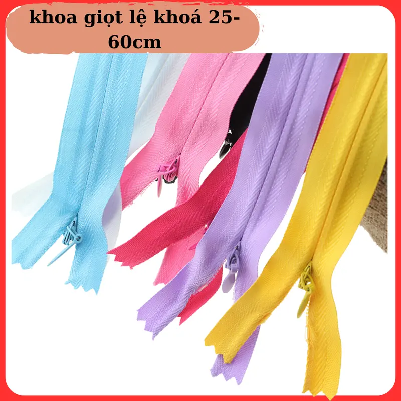 Khóa giọt lệ khóa 25cm-60cm khóa ĐEN-TRẮNG khóa MIX màu 8