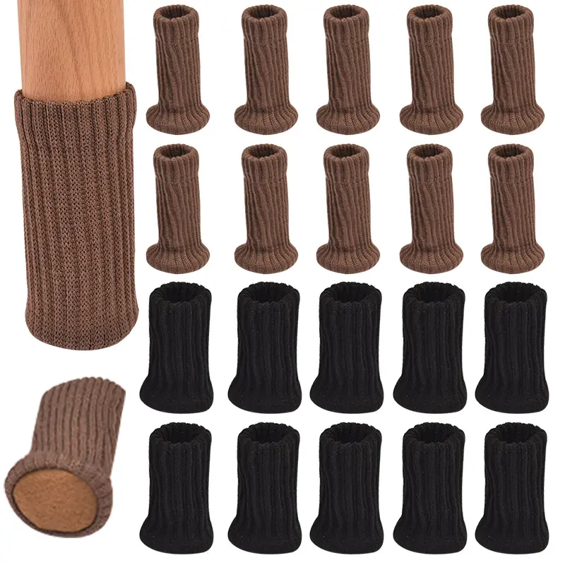 4/12/24Pcs Table Legs Socks Knitted Chair Leg Cover Table Foot Pad Furniture Legs Sock Anti-Noise Non-Slip Floor Protectors Home Mat