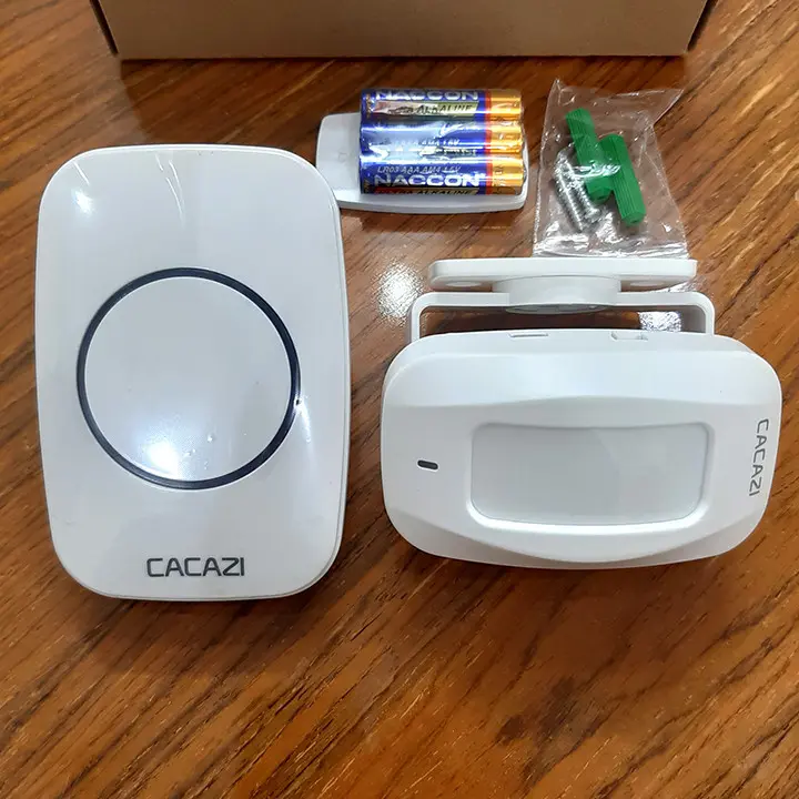 Chuông báo khách CACAZI M10, báo động hồng ngoại không dây hàng chính hãng, chuông không dây 1