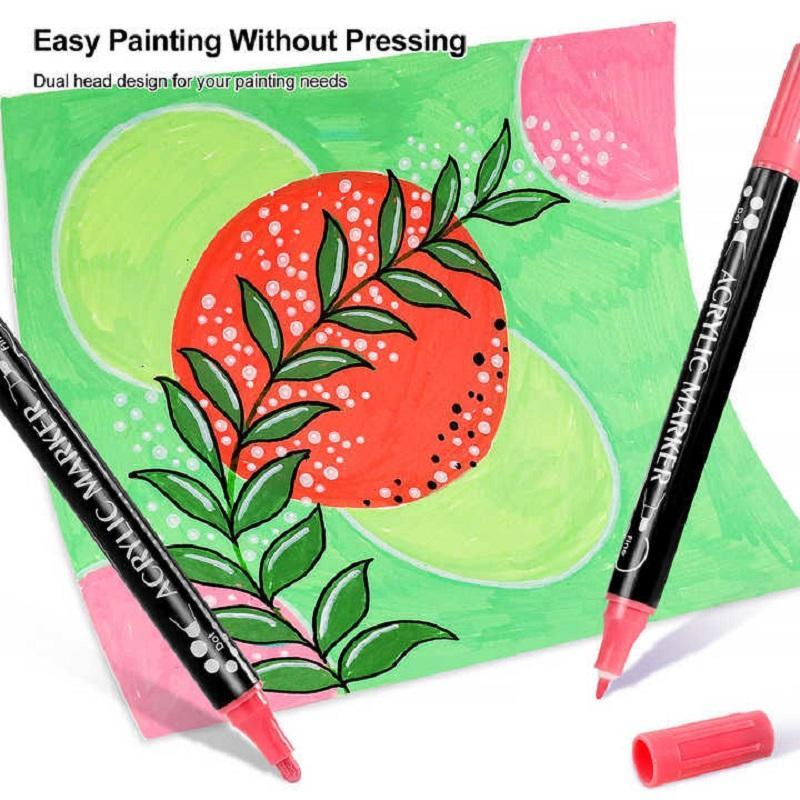 Acrylic Paint Marker Set, 1 Set Waterproof Quick Dry Paint Marker Pen, Art Supplies for Students, Office Stationery & Supplies 6