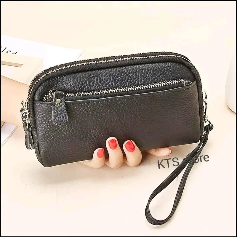 Dompet Wanita REALPICT 3 Ruang Murah Mewah Elegant untuk hp uang dan kunci kunci Dompet Panjang Dompet Kartu Wadah/Dompet Koin 5