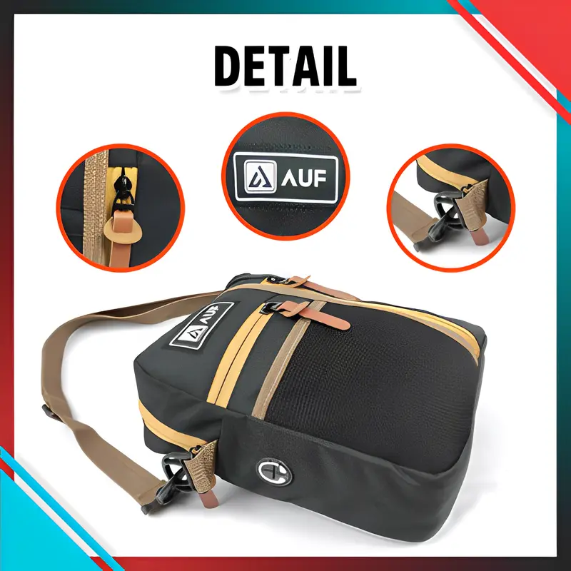 AUF Rotax Tas Slempang Pria Kecil Simpel Elegan | Sling Bag Cowok Fashion Korean Style | Tas Pria Mini Keren | Tas Selempang Cowo Distro 3