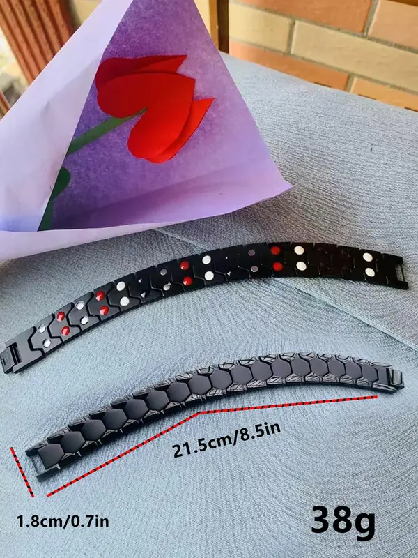 Men's Boho Style Magnetic Bracelet, Fashionable Alloy Bracelet for Party, Daily Clothing Decor, Trendy All-match & Exquisite Jewelry for Birthday Gift, Stackable Bracelets 1