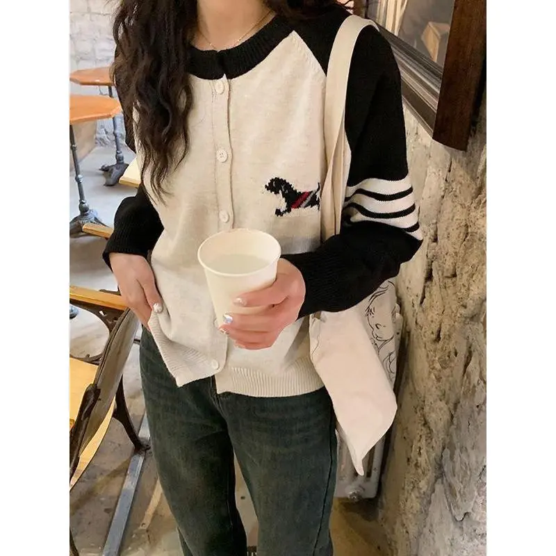 Áo Cardigan Dệt Kim, Màu Tương Phản Cho Chó chó Con, Thiết Kế Phong Cách Hàn Quốc, Mỏng Và Bó Sát, Áo Bột Mềm, Thời Trang, Thích Hợp Cho Mùa Thu Và Mùa Đông, Hàng Mới Về Năm 2025 5