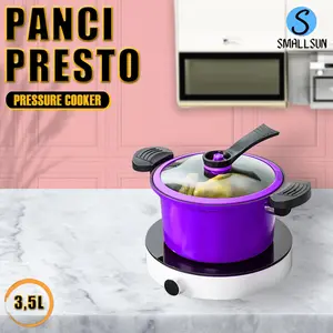 (SS) Panci Presto Telfon Viral 22cm Teflon Pressure Cooker Micro Anti Lengket Smallsun