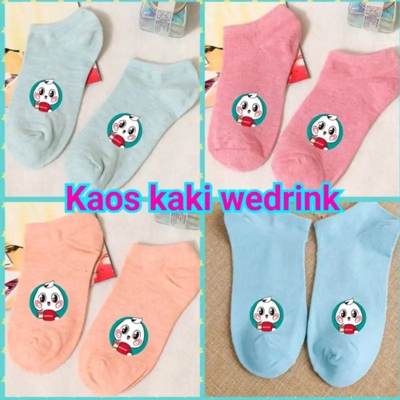 Kaos kaki labubu kuromi mixue snow king anak paket 3pasang 6