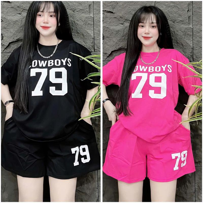  Set bộ đùi chất cotton su phom rộng mặc nhà cho nữ rẻ đẹp đơn giản mùa hè bigsize 40-76kg-in hình số 79 