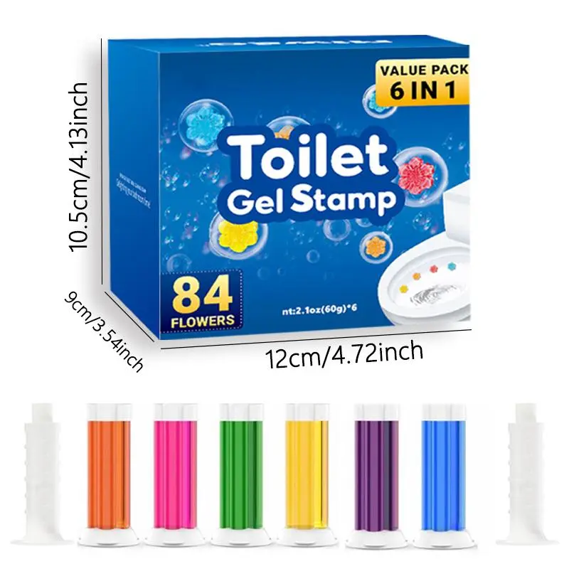 Portable Toilet Cleaning Gel, 6/60pcs Creative Flower Design Toilet Cleaner Gel, Household Toilet Cleaning Accessories, Cleaning Supplies, Summer Essentials House Cleaning Tools, Bathroom Accessories, Bathroom Cleaner, Home Cleaning Products 2