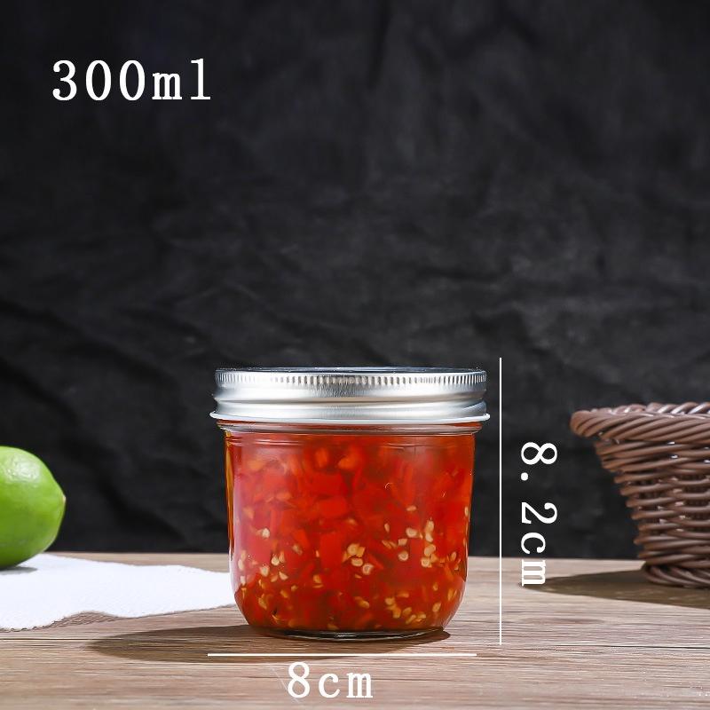 Hũ thủy tinh 300ml nắp bạc làm bánh plan, hũ làm sữa chua, hũ đựng mứt Đựng Gia Vị Đựng Đồ Ăn