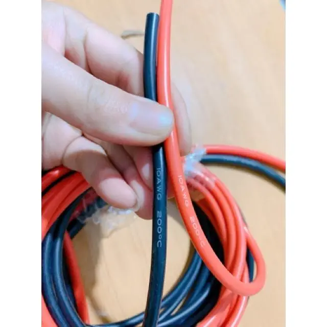 Dây chịu nhiệt AWG vỏ silicon dùng nối pin acqy siêu mềm dẫn điện tốt 16mm 25mm 4AWG 6AWG 8AWG 20AWG 10AWG 22AWG 0