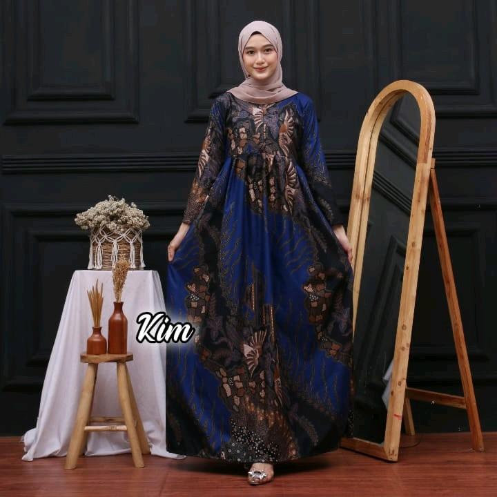 PROMO GAMIS BATIK MODERN MURAH BERKUALITAS Poliester wanita Muslim 7