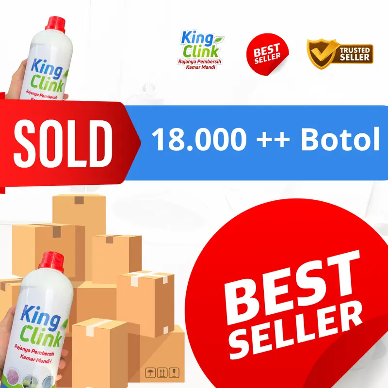 Paket 2 Botol King Clink Pembersih Kamar Mandi Ampuh Cairan Plastik 3