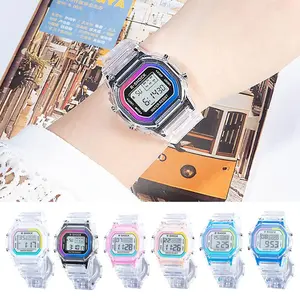 【TERSEDIA & COD】ins Fashion Electronic Sports Watch for Men and Women Students Square Led Watch W1J6