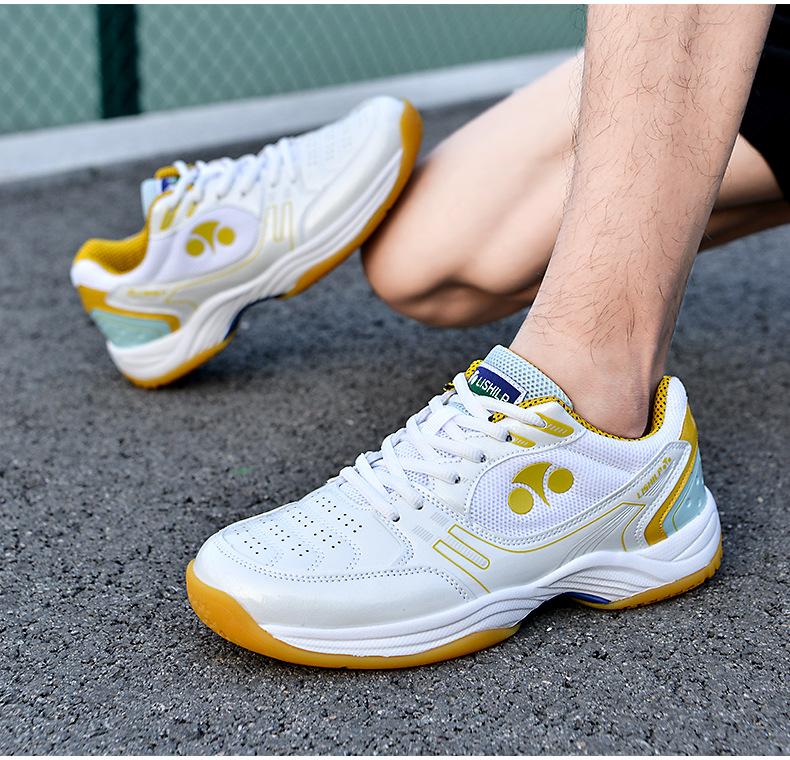 Product Introduction of Professional Badminton Shoes Men's and Women's Wear-Resistant Non-Slip Breathable Student Tennis Shoes Table Tennis Ball Shoes Training Shoes Volleyball Shoes 28