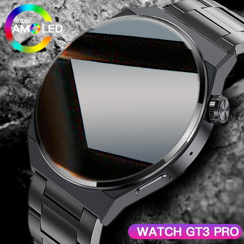 TikTok Shop 2024 NFC Smart Watch Men GT3 Pro AMOLED 390 390 HD Screen Heart Rate Bluetooth Call IP68 Waterproof SmartWatch For Huawei Xiaomi