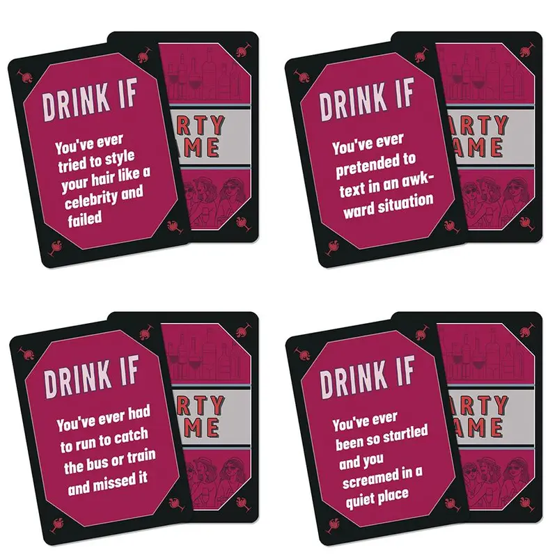 Party Game Card, 1 Box Drinking Props Game Card, Multi-person Party Team Building Toys, Perfect Game Night for Family and Friend 5