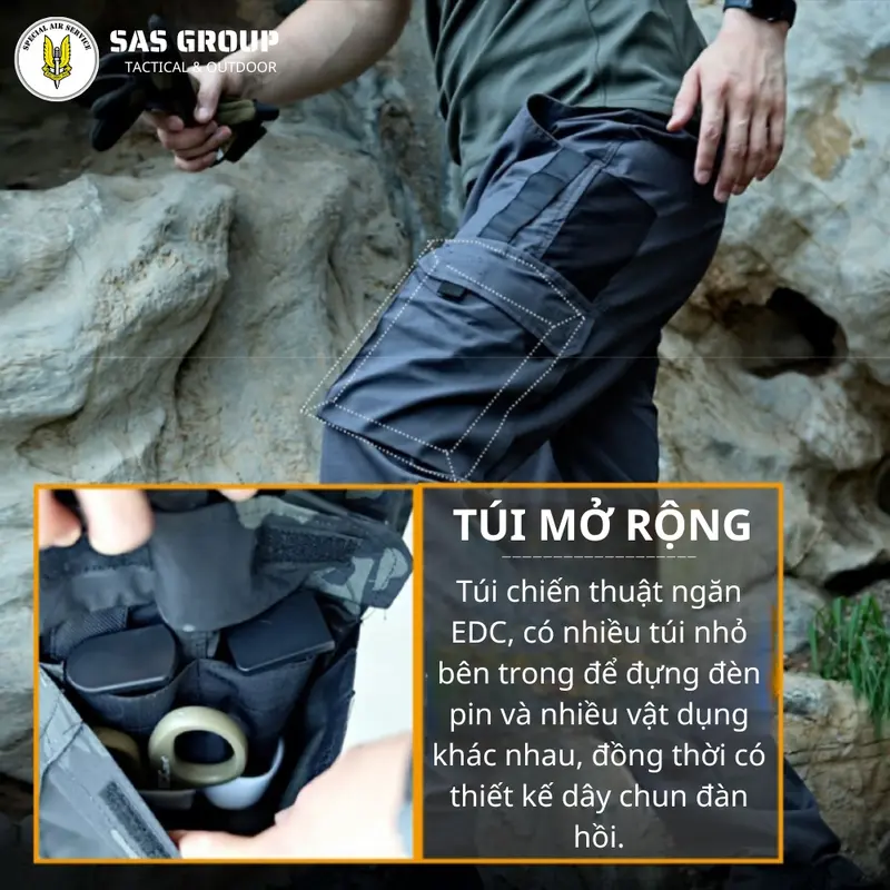 Quần Chiến Thuật TPE, Quần Túi Hộp Kỹ Thuật Ống Rộng (046) 5