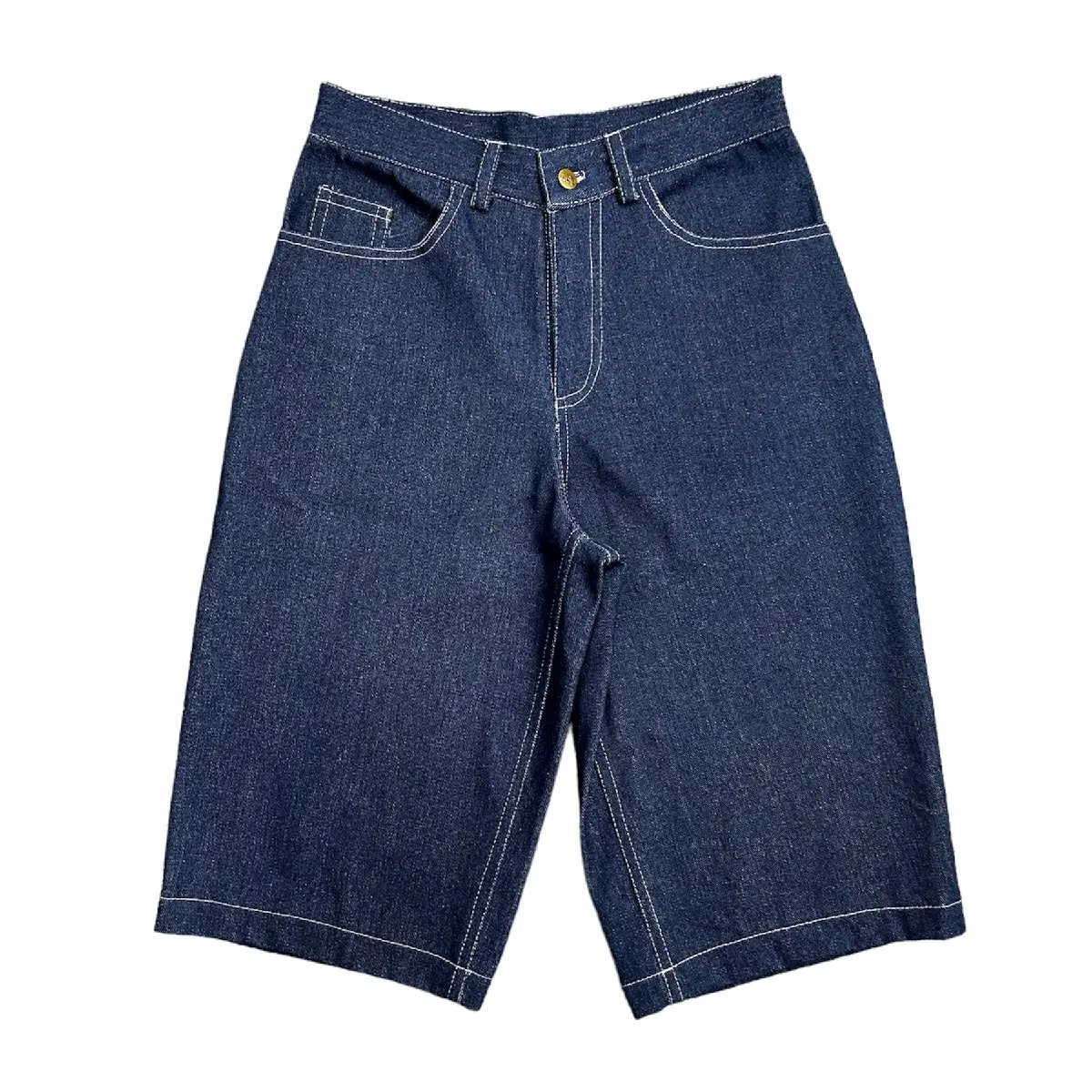 Flame Everyday Celana Jorts Denim Basic Y2K Oversize