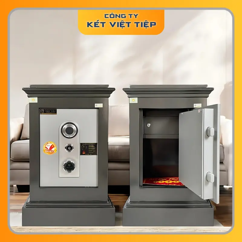 Két Sắt Việt Tiệp KR76 Cơ Chống Cháy 1570ºC Bảo Hành 5 Năm 0
