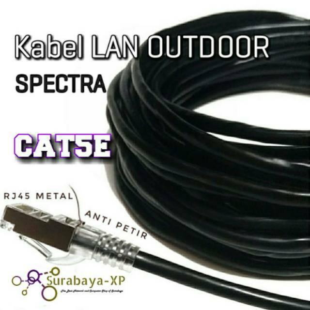 Kabel LAN 50M UTP STP CAT5E 50 M 50 Meter 50Meter FTP Outdoor Spectra untuk Indihome 3