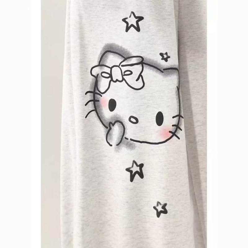 Product Introduction of Hello Kitty Quần Thường Ngày Dopamine, Màu Xám, Dành Cho Nữ, Hàng Mới Về Mùa Hè 2024, Dáng Rộng Vừa Vặn, Ống Đứng, Quần Nữ, Làm Bằng Quần Jean Denim 5