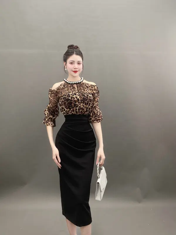 Đầm Váy Thiết Kế VQ Lady D20X Hoạ Tiết   Sang Chảnh Đi Chơi Và Đi Dự Tiệc Dress Women Voan Voi Nhung Sen Hoa Sen đáng yêu 3