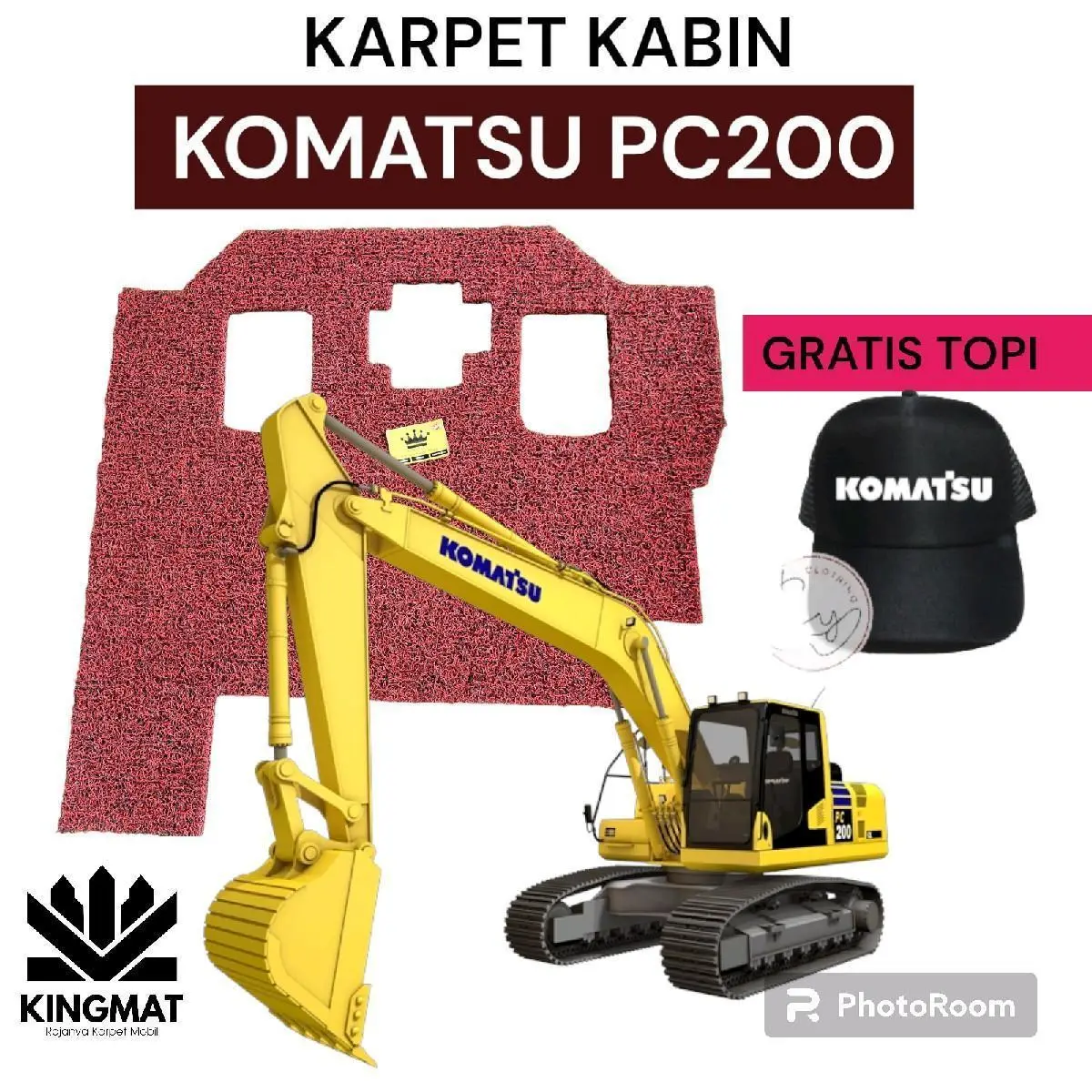 Karpet excavator KOMATSU PC200 Car Kendaraan