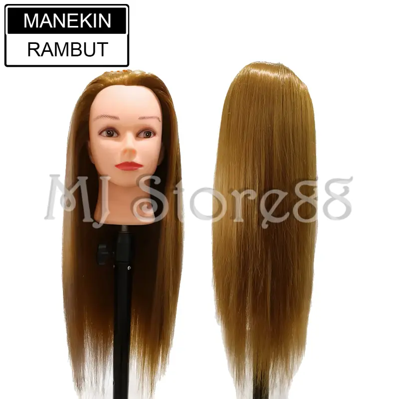 MANEKIN RAMBUT / PATUNG KEPALA / RAMBUT PALSU / BELAJAR PANGKAS & MODEL RAMBUT - MJ 3