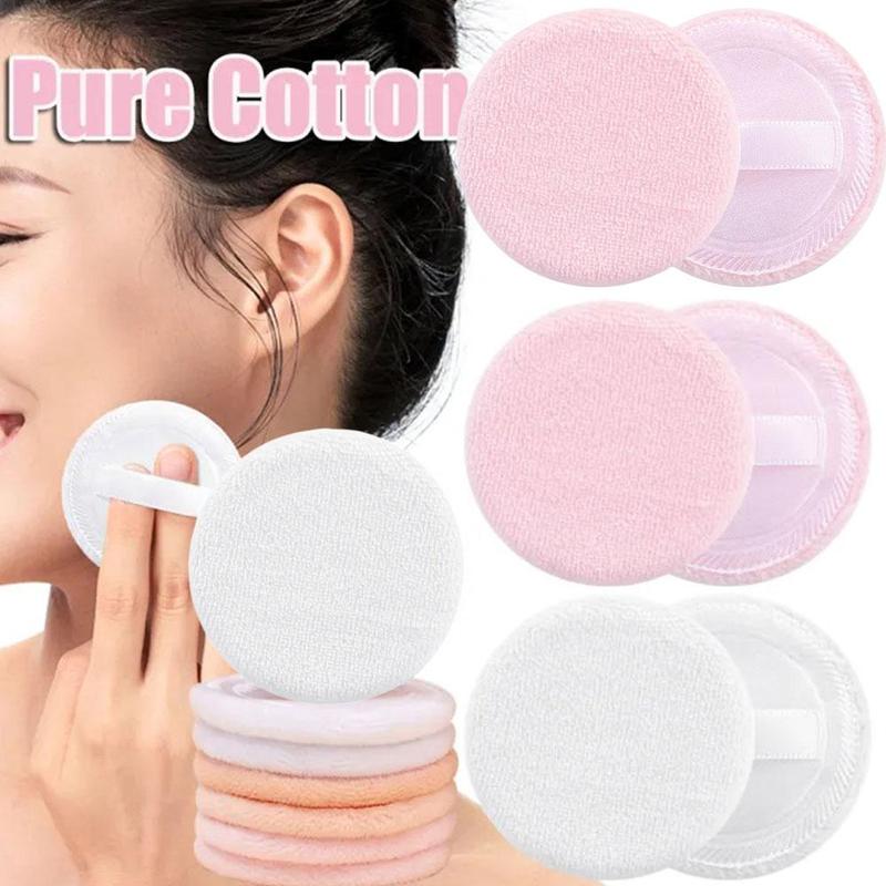 Mút Đánh Phấn Tròn, Dễ Thương, Làm Bằng Cotton Nguyên Chất, Mềm Mại Và Thân Thiện Với Làn Da, Thích Hợp Cho Bé Gái, Dùng Để Trang Điểm Và Thiết Lập, M4Q3 1