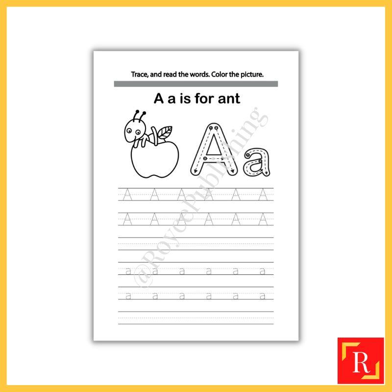 Product Introduction of Casual Letter Tracing Colouring Book For Kids, Preschoolers And Toddlers 5  (A4 | 26 Images | 100gsm)|ROYCE PUBLISHING 3