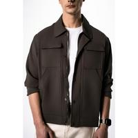 Gambar LARUSSO Droit Textured Jacket - Dark Grey - S dari LARUSSO STORE Kota Administrasi Jakarta Barat 1 Tokopedia