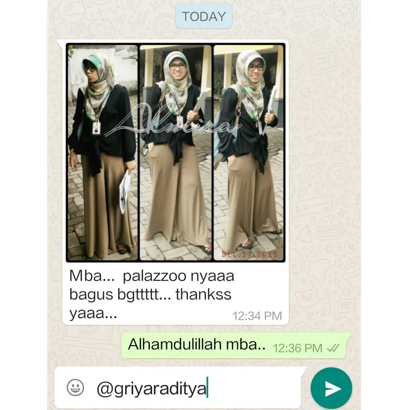 Celana Kulot Panjang Wanita Muslimah  High Waist Jersey Palazzo Pants Griyaraditya Almira Muslim Bawahan celana kulot dan palazzo Celana Panjang cuci kering Celana Flare 6
