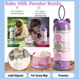 Tempat Susu Susun Box Susu Bubuk Bayi Cemilan untuk Traveling Milk Powder