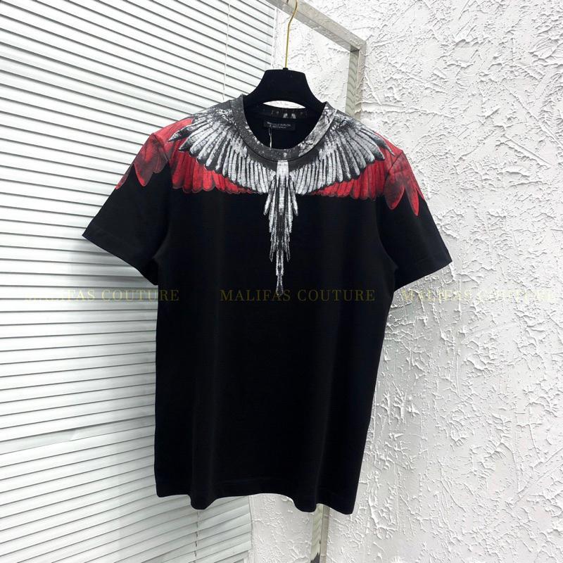 Áo thun Nam nữ họa tiết phối cổ CÁNH CHIM ĐẠI BÀNG chất liệu cotton cho các bạn từ 35-60 cân