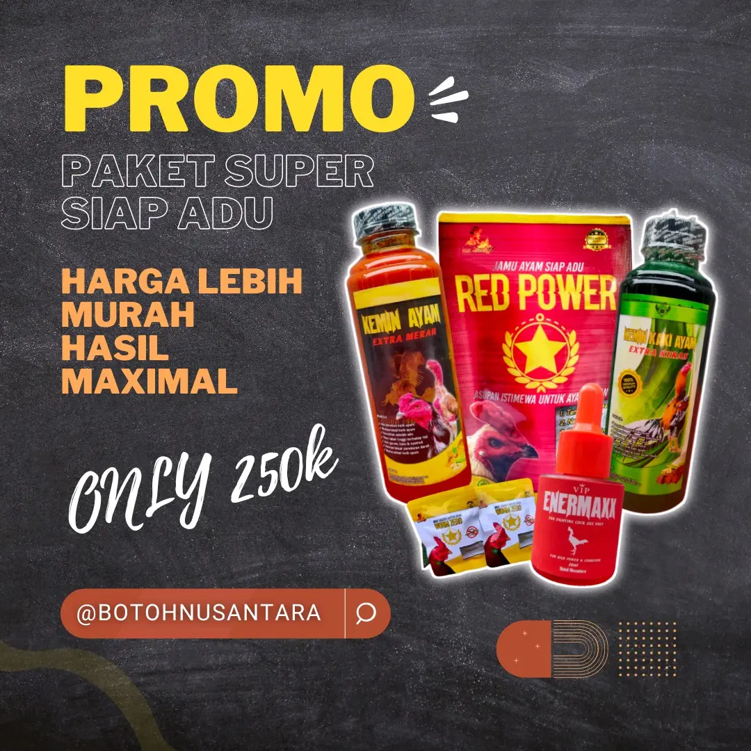 [ PAKET SUPER ] perlengkapan rawatan ayam siap adu Doping tarung jamu ayam obat cacing kemin getah gambir