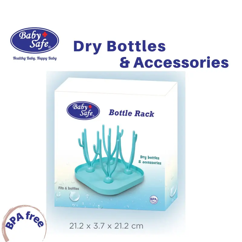Baby Safe Bottle Rack DR007 [Rak Penyimpanan Botol Bayi] Rak Bayi Blue 4