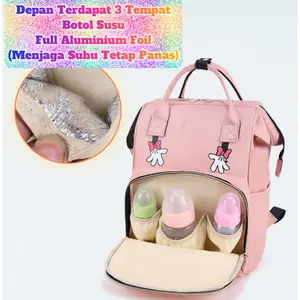 TAS BAYI 6022 - RANSEL “TANGAN KAKI MICKEY” TAS PERLENGKAPAN BAYI DIAPER BAG TAS IBU BAYI SUSU POPOK - H
