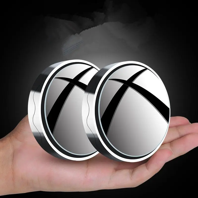 Car Rearview Mirror Suction Cup Type Blind Spot Mirror, 360 Degree View Auxiliary Blind Spot Mirror, Car Exterior Accessories 3