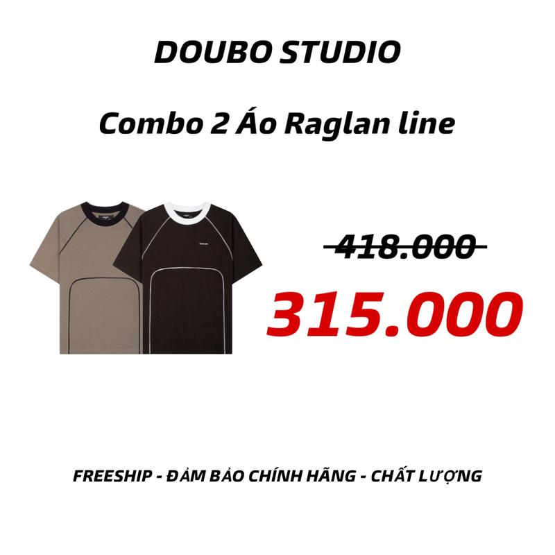 Product Introduction of Combo 2 áo thun Raglan phối line, cotton 100% chất dày dặn 2