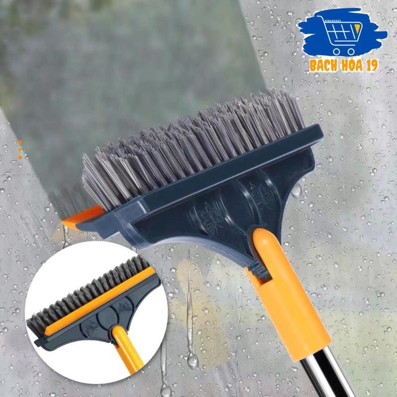 Chổi Chà Sàn Nhà Tắm  Xoay 120 Độ - Thiết Kế Đầu Gạt Nước Và Đầu Chổi Quét Nhà Siêu Sạch (112 x23 cm) 2