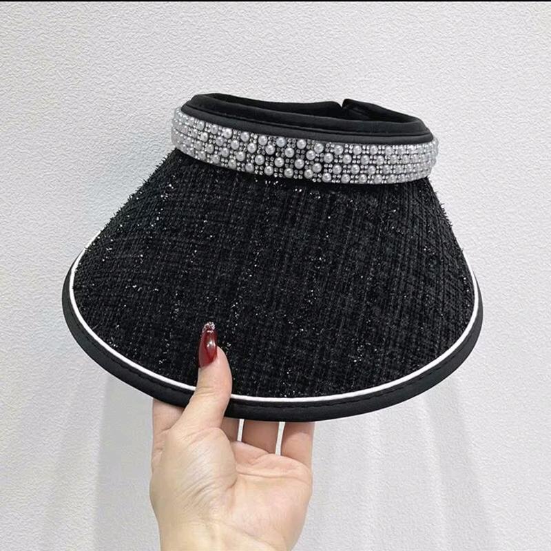 Mũ rộng vành nửa đầu thời trang chống nắng chống UV cho nữ - Women Hoa 6