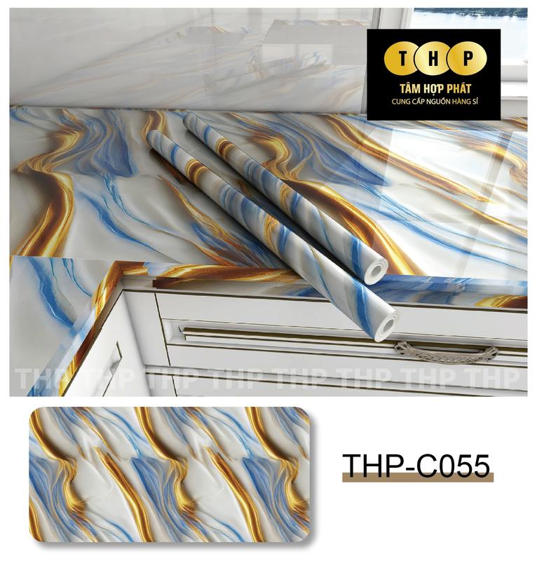 Cuộn giấy dcal dài 3 mét dán bàn , bếp , dán nhà tắm , dán tường vân đá- Dcal THP tráng nhôm dày dặn khổ 60cm Decal Decor