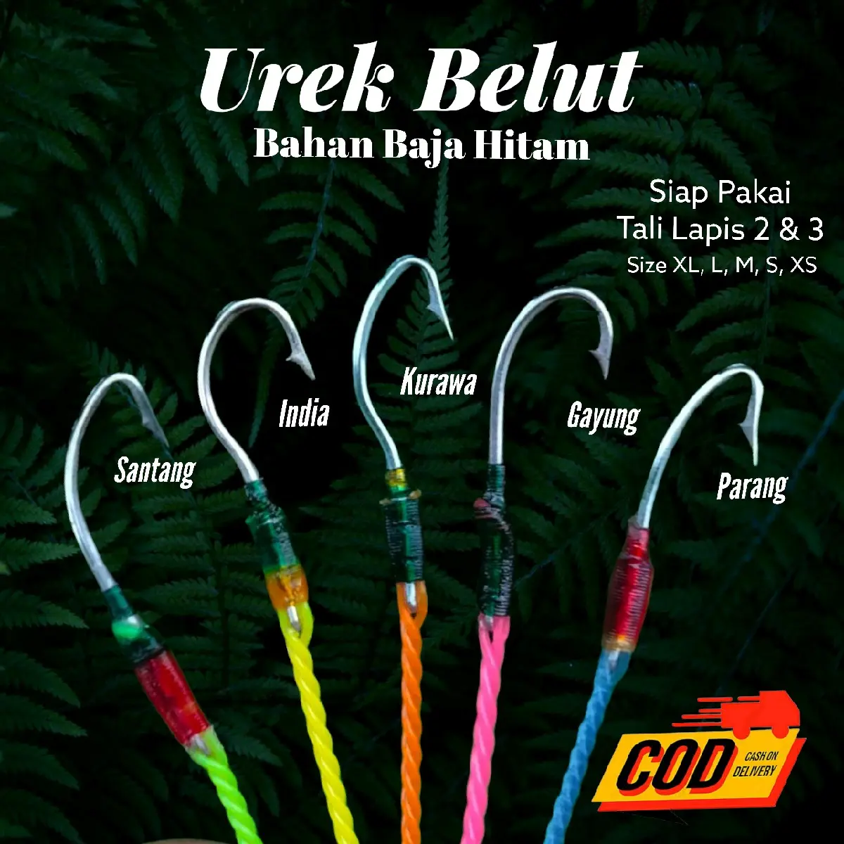 Kail pancing belut terlaris bahan baja murah tali kuat urek belut sawah anti moncel siap pakai