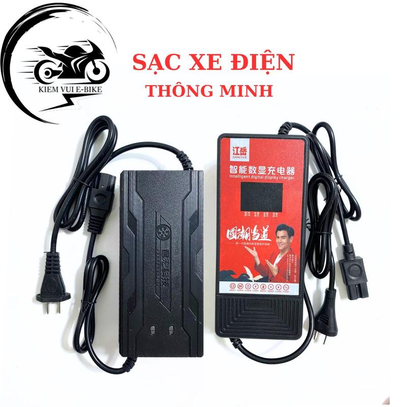  Sạc Xe Đạp Điện - Xe Máy Điện Tự Ngắt Chống Phồng Bình - Đèn Báo Thông Minh Phụ Kiện Phụ Tùng 