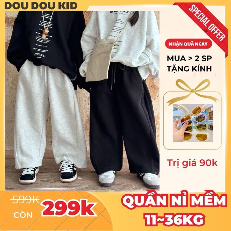[Ko Tăng Size ] QN01 Quần Nỉ Cho Bé 11-35kg,Phong Cách Hàn Chất Nỉ Ép Chính Phẩm