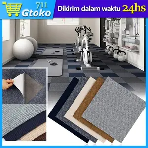 Karpet Tile Stiker Lantai Adhesive DIY Karpet Polos 30x30cm / Karpet Tile Kantor Hotel