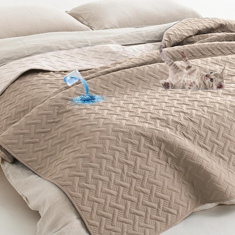 Double-sided Woven Pattern Pet Sofa Blanket, Waterproof Anti-fouling Pet Bed Mat, Home Furniture Couch Cover for Most Cats Dogs 6