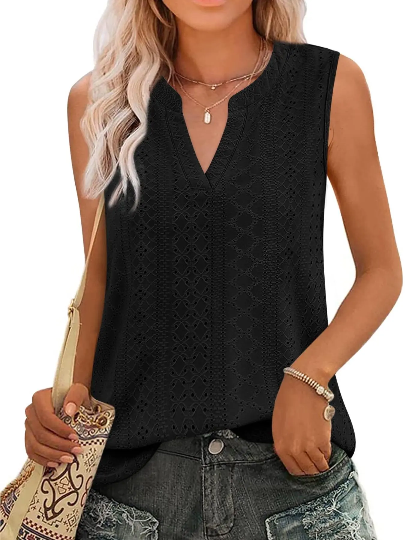 Women's Plain Tank Top, Casual Sleeveless Top for Summer, Ladies Clothes for Daily Wear